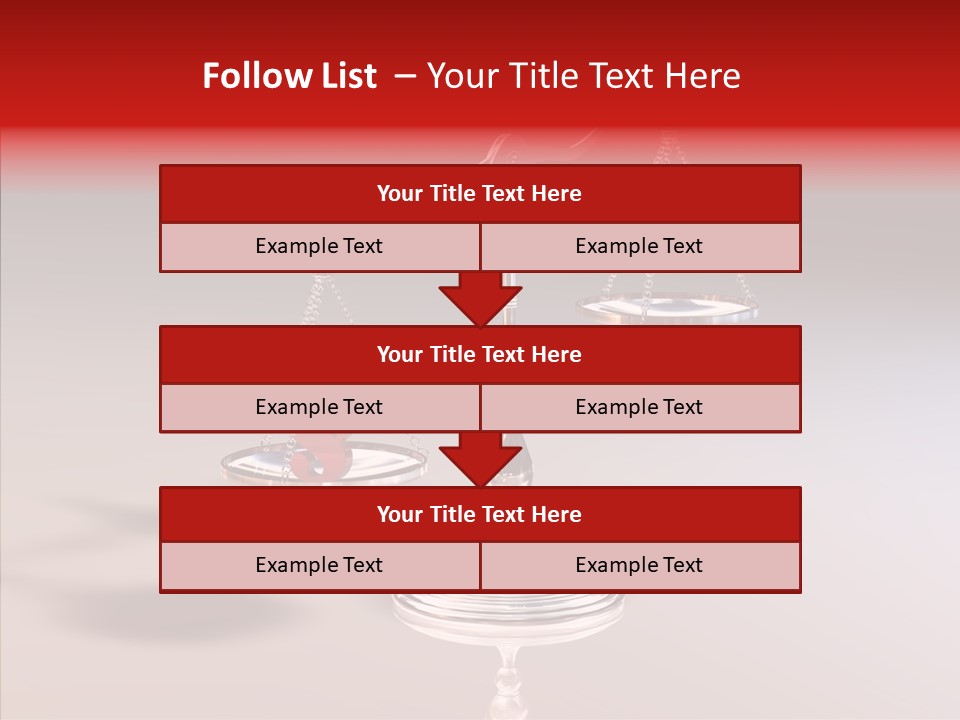 Gleichgewicht Goldwaage Justitia PowerPoint Template