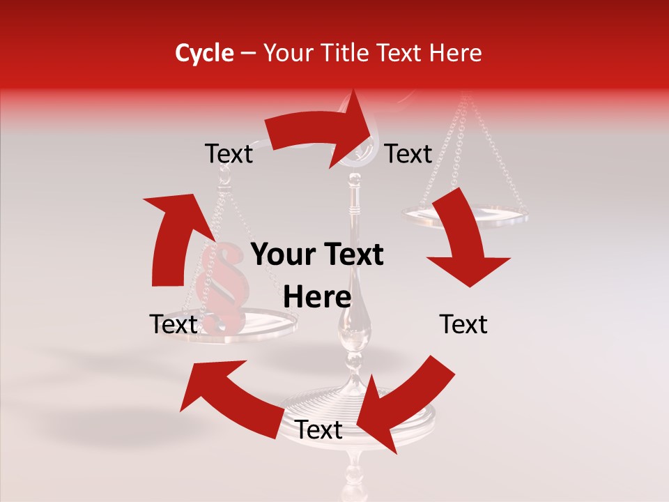 Gleichgewicht Goldwaage Justitia PowerPoint Template