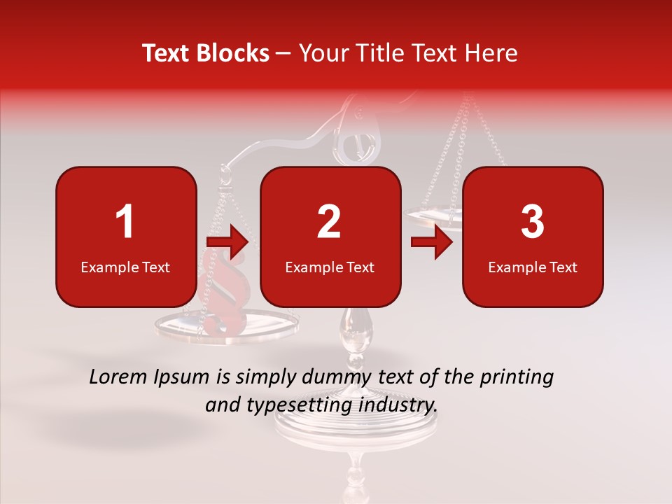 Gleichgewicht Goldwaage Justitia PowerPoint Template
