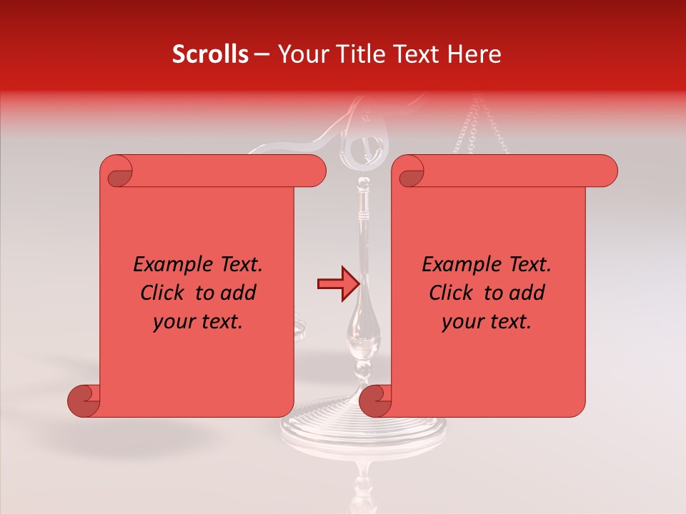Gleichgewicht Goldwaage Justitia PowerPoint Template
