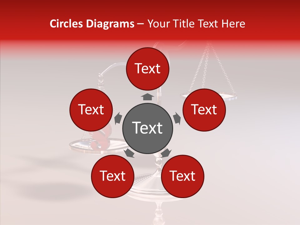 Gleichgewicht Goldwaage Justitia PowerPoint Template