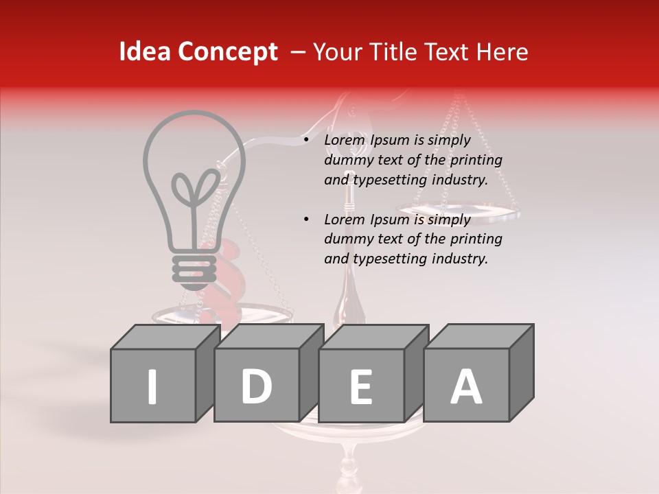 Gleichgewicht Goldwaage Justitia PowerPoint Template