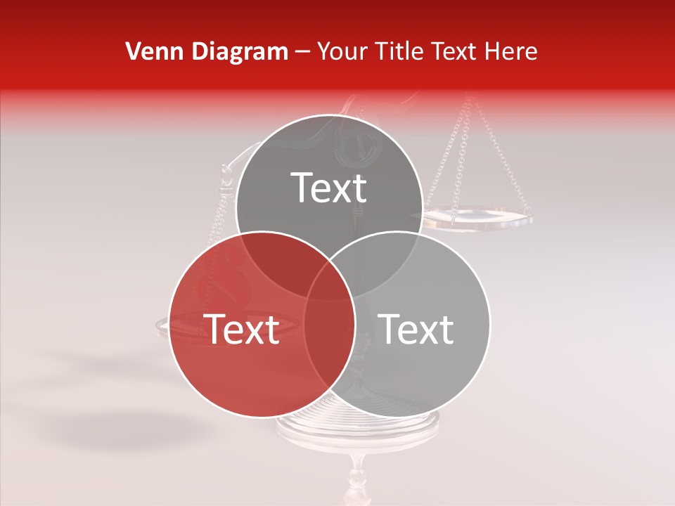 Gleichgewicht Goldwaage Justitia PowerPoint Template