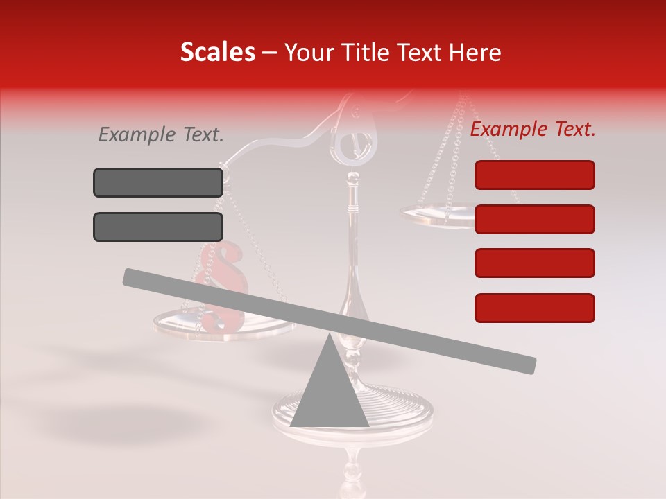 Gleichgewicht Goldwaage Justitia PowerPoint Template