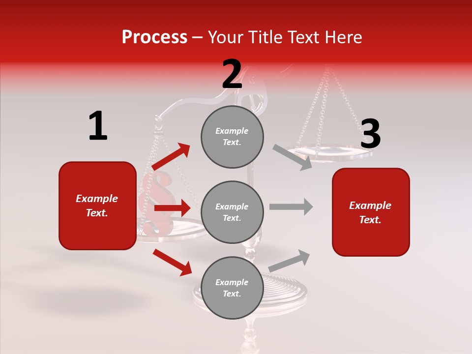 Gleichgewicht Goldwaage Justitia PowerPoint Template