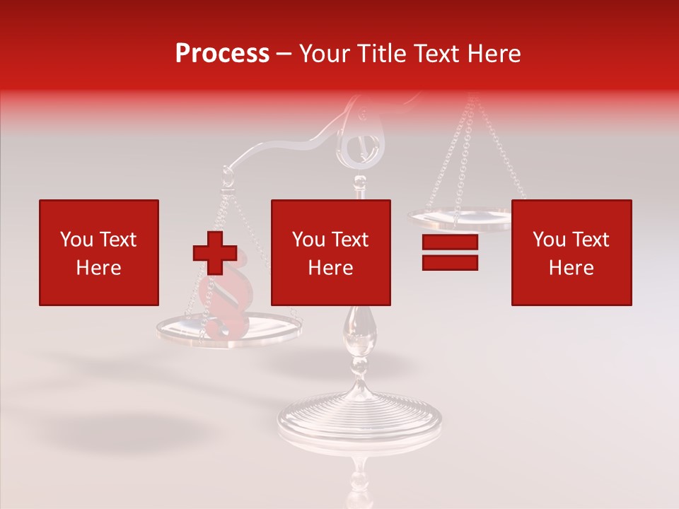 Gleichgewicht Goldwaage Justitia PowerPoint Template