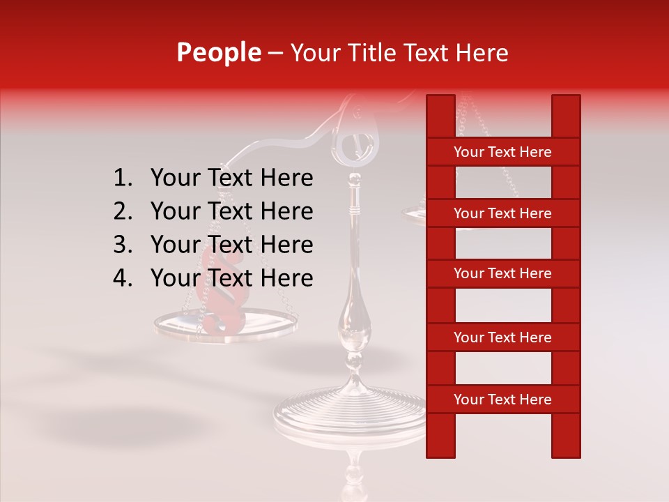 Gleichgewicht Goldwaage Justitia PowerPoint Template