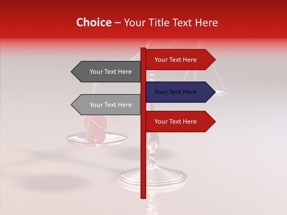 Gleichgewicht Goldwaage Justitia PowerPoint Template