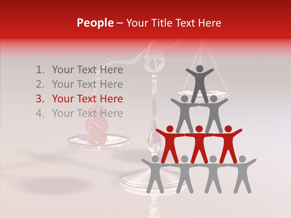 Gleichgewicht Goldwaage Justitia PowerPoint Template