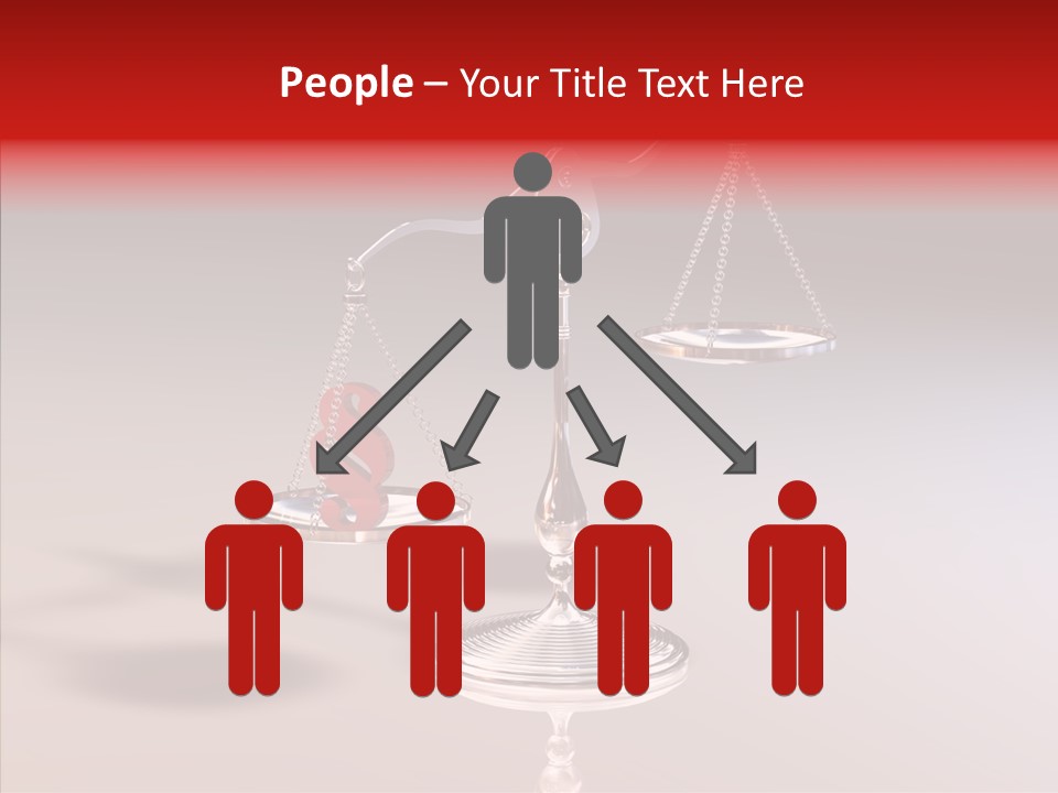 Gleichgewicht Goldwaage Justitia PowerPoint Template