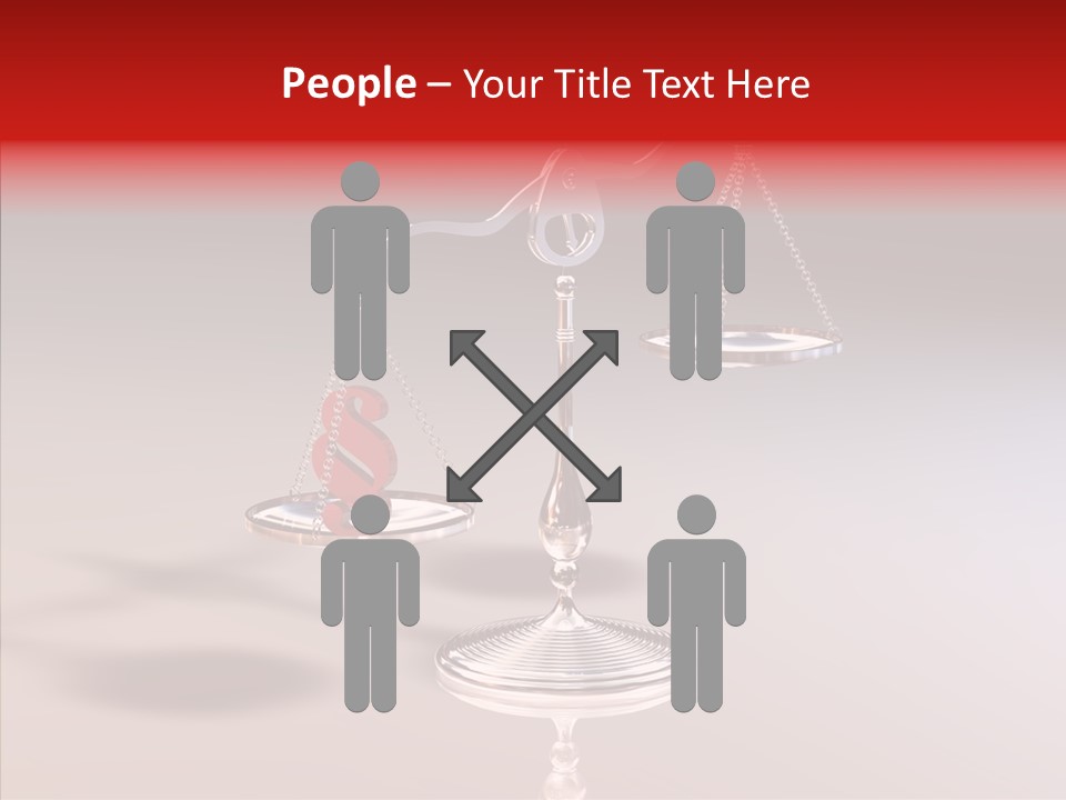 Gleichgewicht Goldwaage Justitia PowerPoint Template