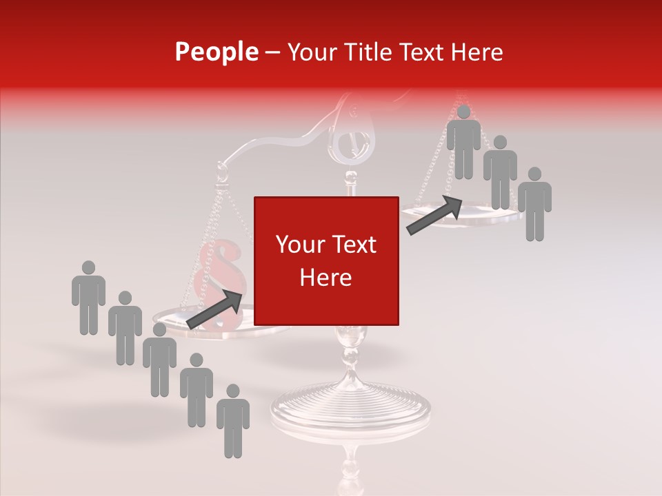 Gleichgewicht Goldwaage Justitia PowerPoint Template