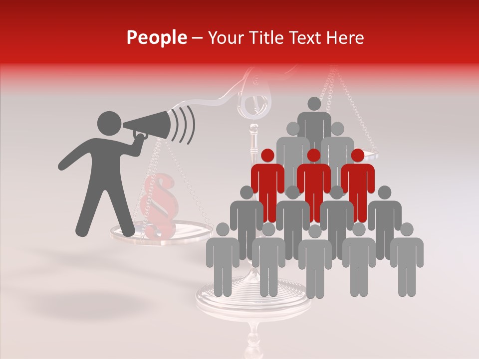 Gleichgewicht Goldwaage Justitia PowerPoint Template