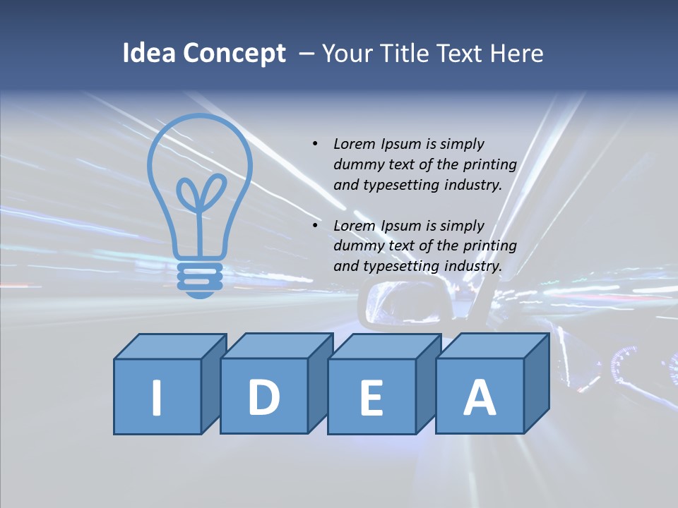 Lights Building Speedy PowerPoint Template