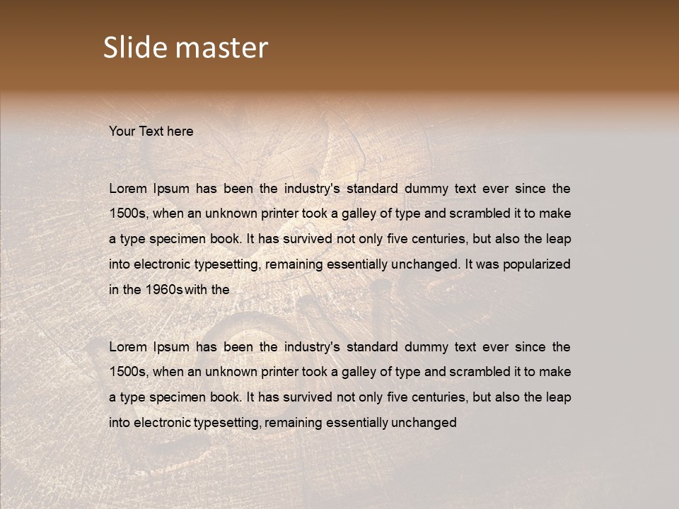 Aging Pine Section PowerPoint Template