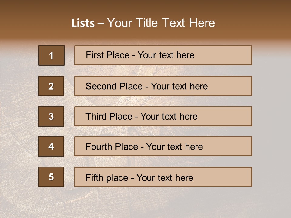Aging Pine Section PowerPoint Template