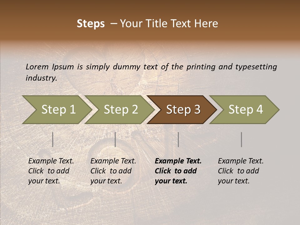 Aging Pine Section PowerPoint Template