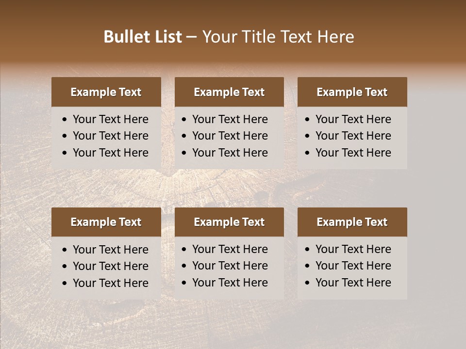 Aging Pine Section PowerPoint Template