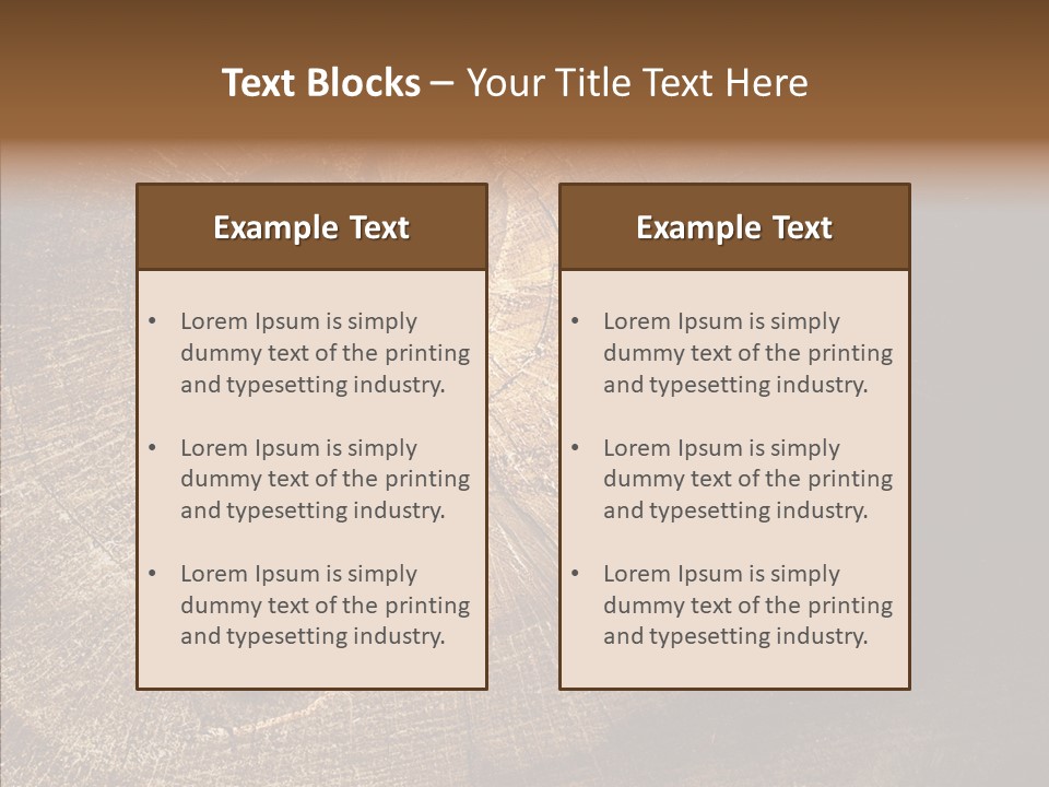 Aging Pine Section PowerPoint Template