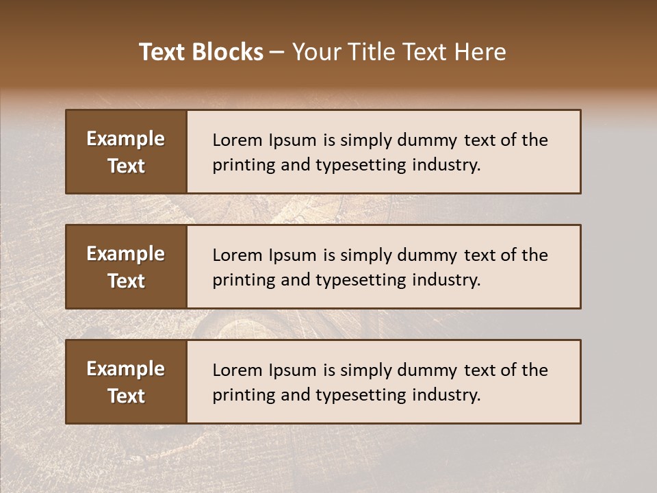 Aging Pine Section PowerPoint Template