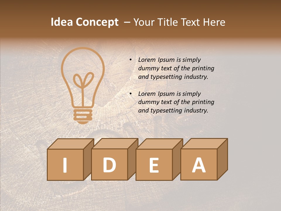 Aging Pine Section PowerPoint Template