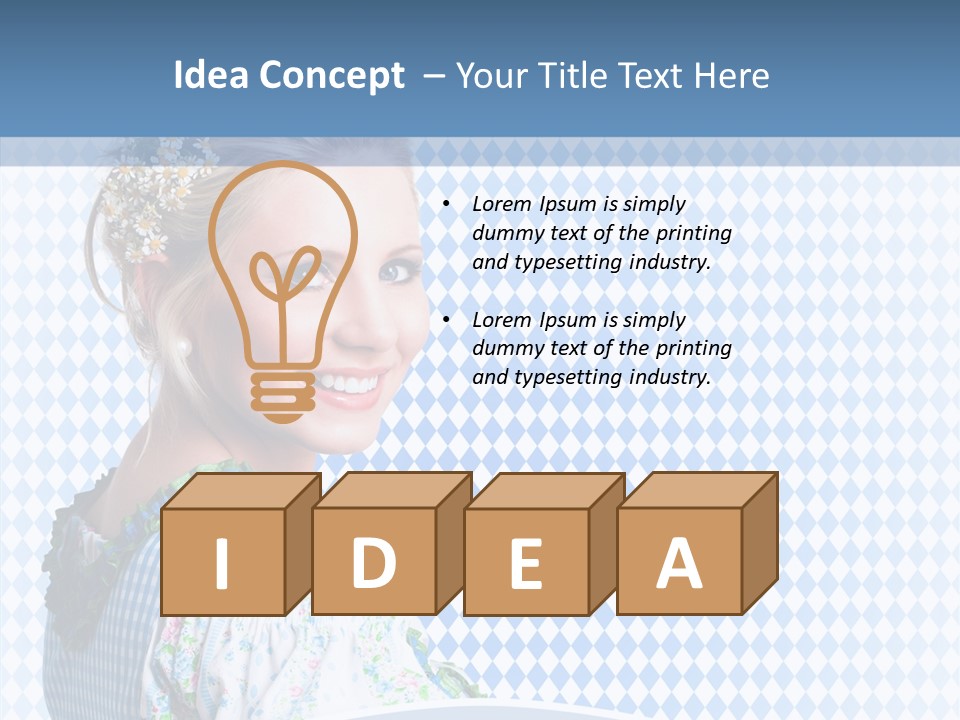 Kleid Frau Allg PowerPoint Template