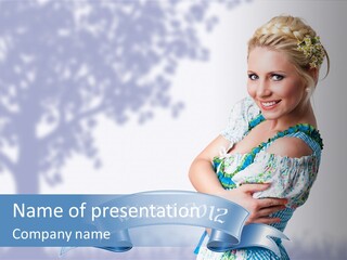 Tracht Trachtenkleid Blond PowerPoint Template