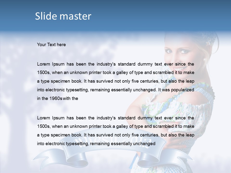 Tracht Trachtenkleid Blond PowerPoint Template