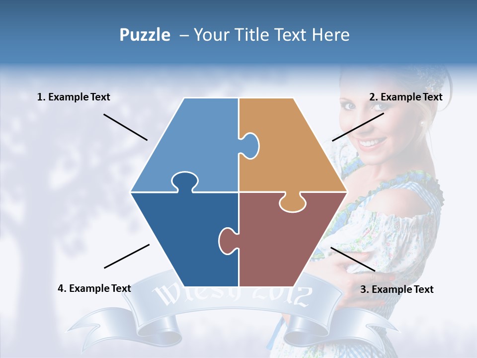 Tracht Trachtenkleid Blond PowerPoint Template