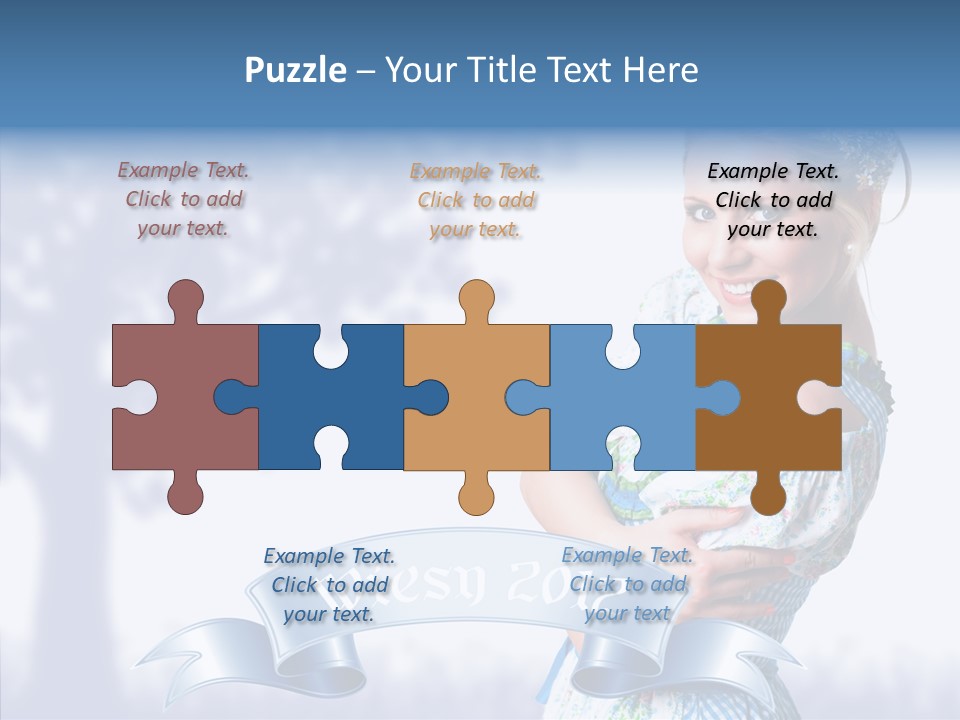 Tracht Trachtenkleid Blond PowerPoint Template