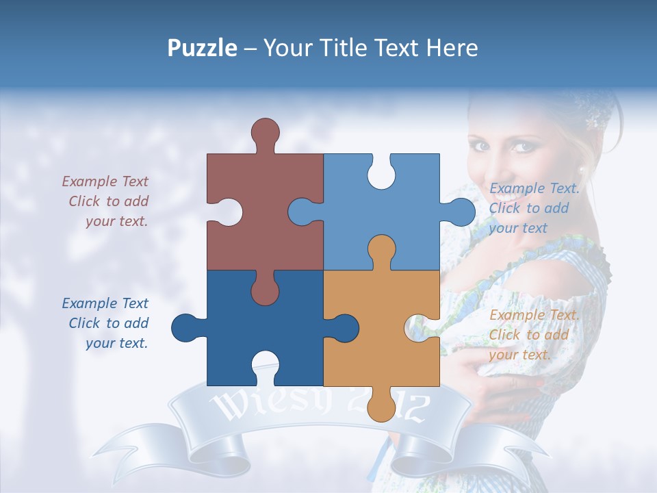 Tracht Trachtenkleid Blond PowerPoint Template