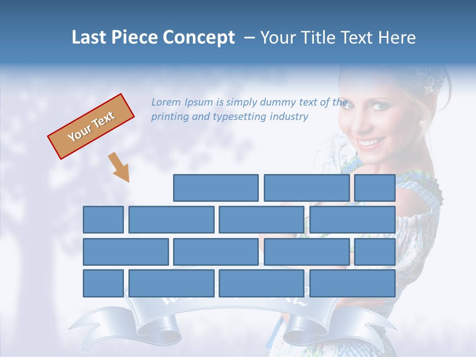 Tracht Trachtenkleid Blond PowerPoint Template