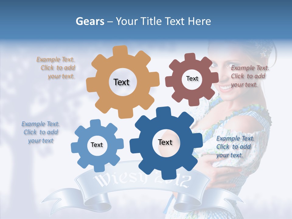 Tracht Trachtenkleid Blond PowerPoint Template