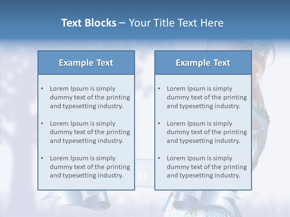 Tracht Trachtenkleid Blond PowerPoint Template