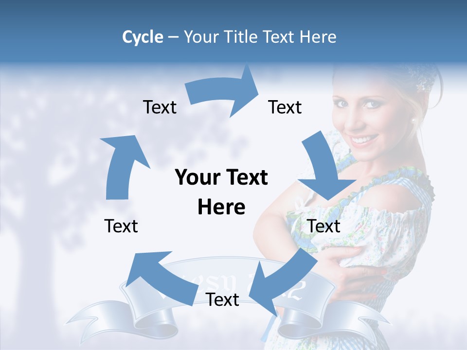 Tracht Trachtenkleid Blond PowerPoint Template