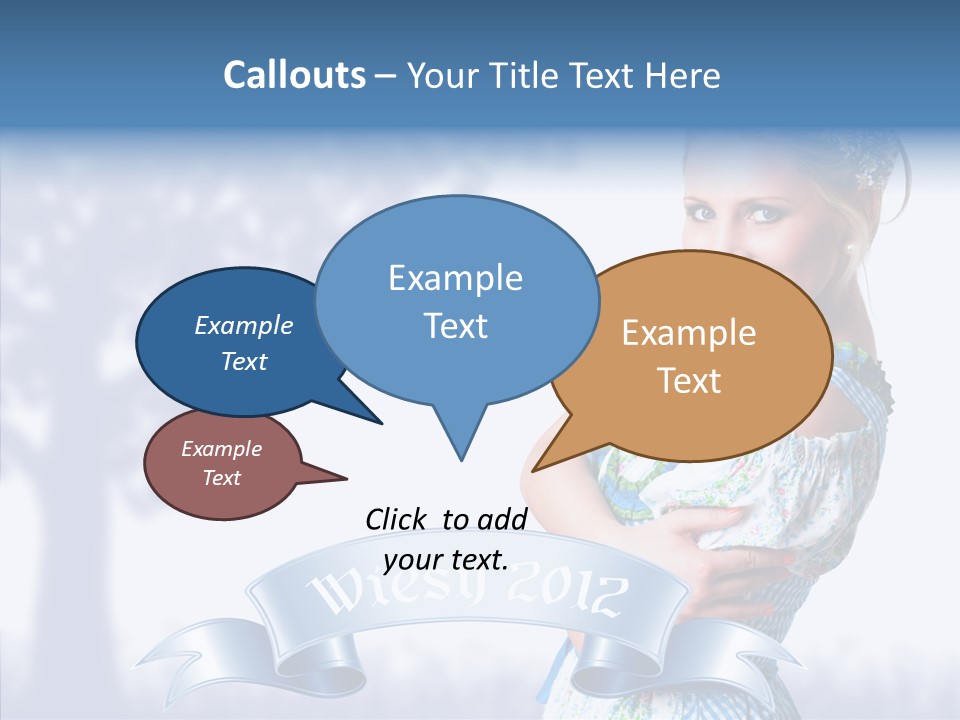 Tracht Trachtenkleid Blond PowerPoint Template