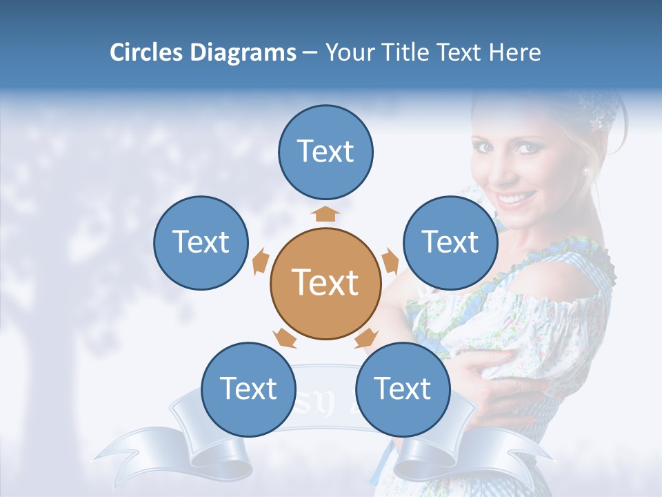 Tracht Trachtenkleid Blond PowerPoint Template