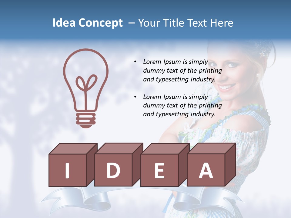 Tracht Trachtenkleid Blond PowerPoint Template