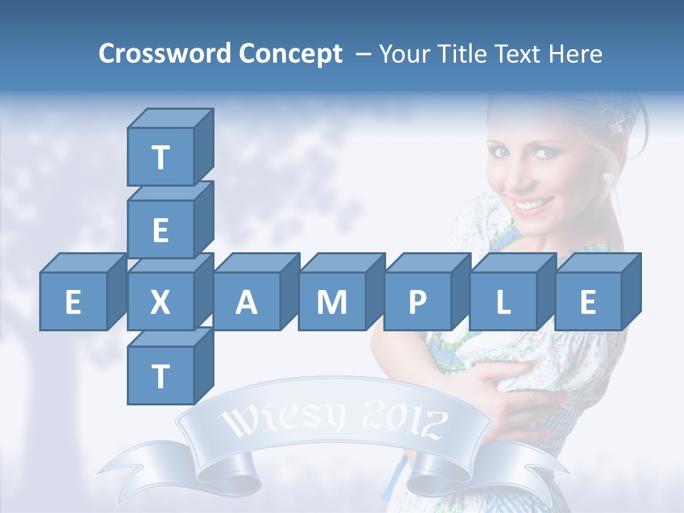 Tracht Trachtenkleid Blond PowerPoint Template