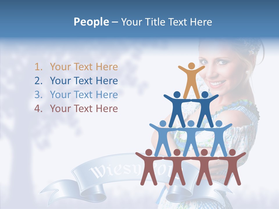 Tracht Trachtenkleid Blond PowerPoint Template