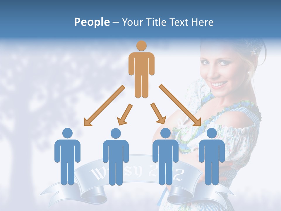 Tracht Trachtenkleid Blond PowerPoint Template