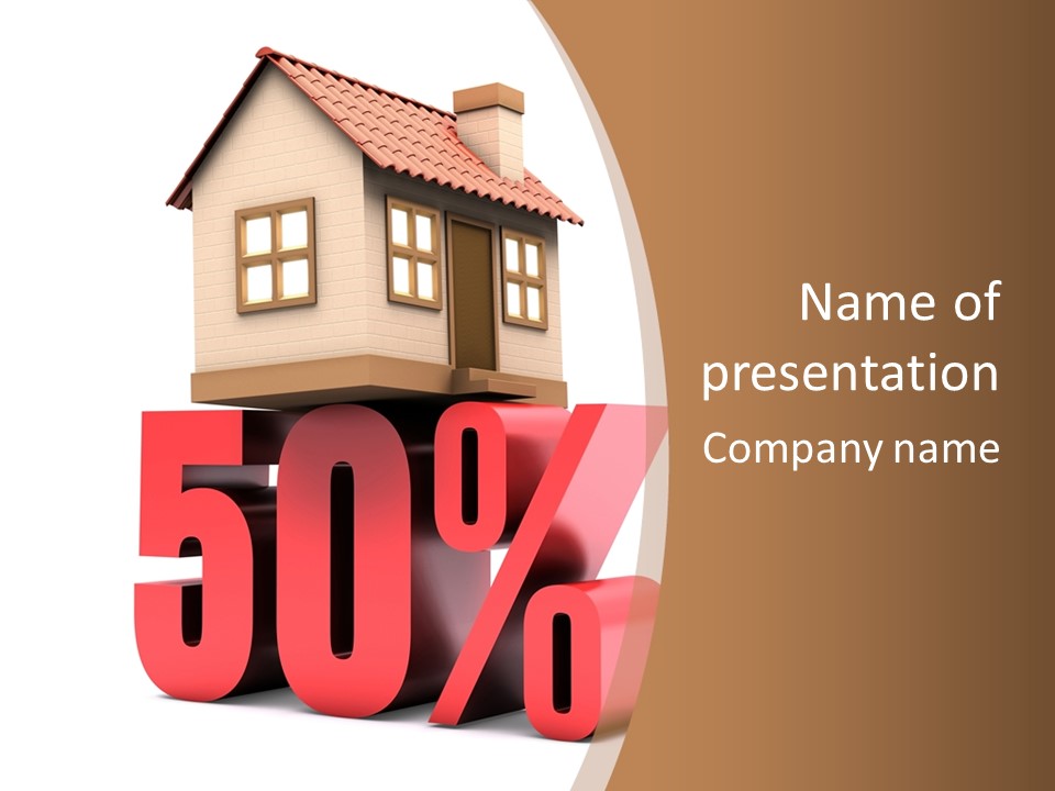 Architecture Saving Mortgage PowerPoint Template