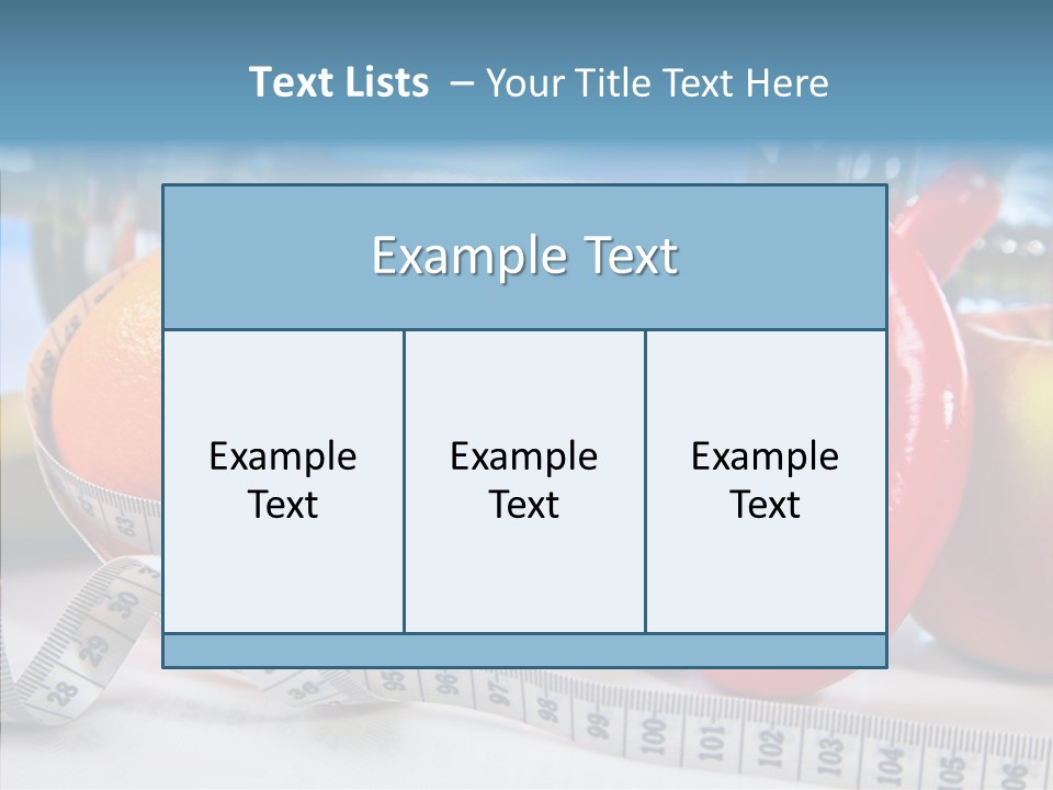 Tone Vitamin Lose PowerPoint Template