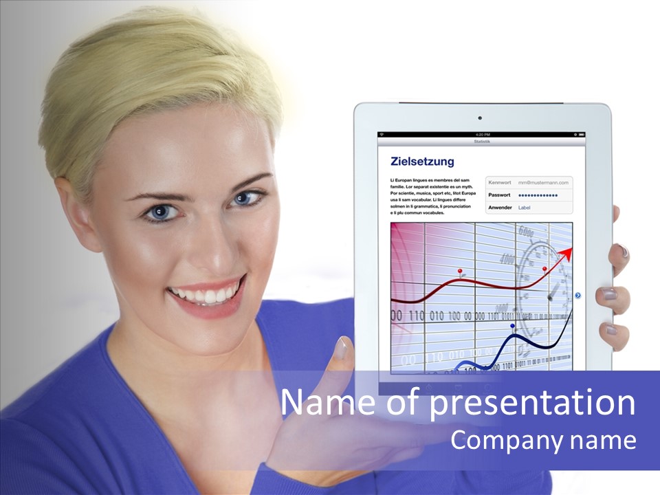 Internet Touchpad Computer PowerPoint Template