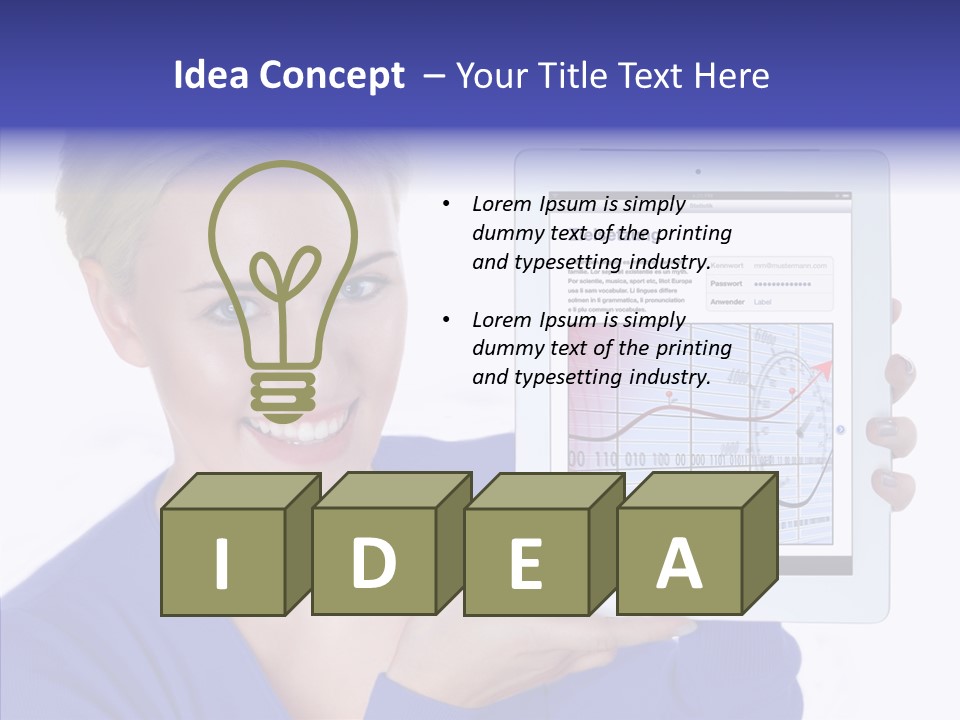 Internet Touchpad Computer PowerPoint Template