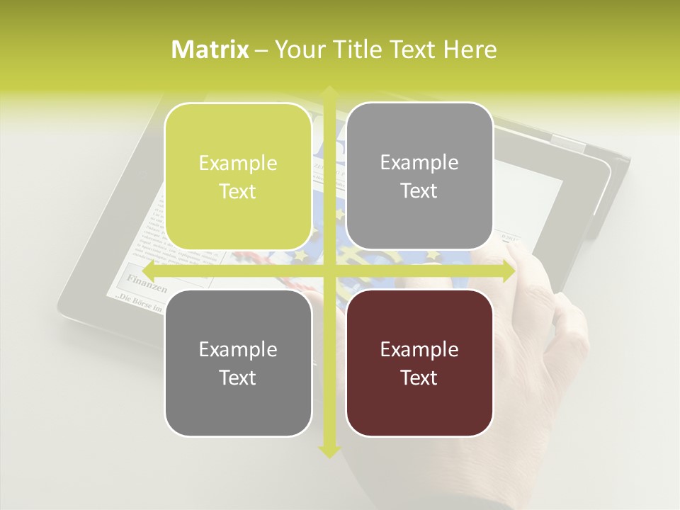 Ereader Elektronisch Zeitung PowerPoint Template