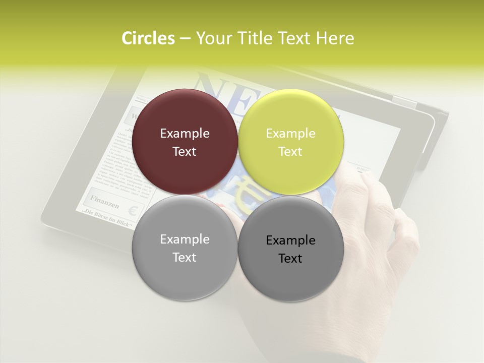 Ereader Elektronisch Zeitung PowerPoint Template