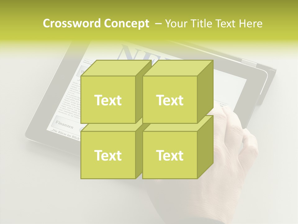 Ereader Elektronisch Zeitung PowerPoint Template