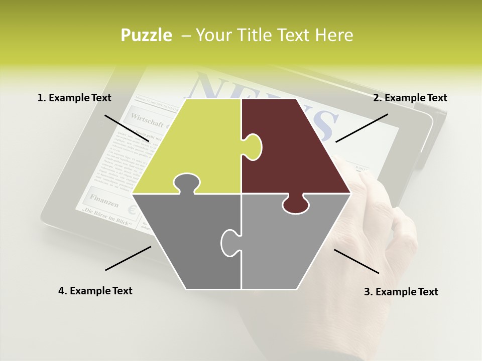 Ereader Elektronisch Zeitung PowerPoint Template