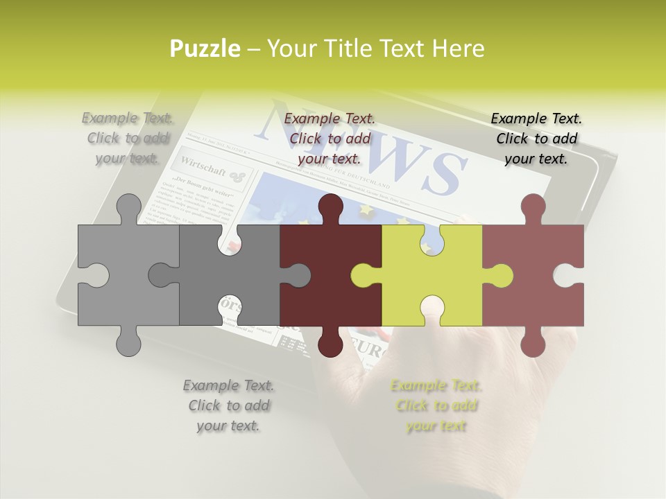 Ereader Elektronisch Zeitung PowerPoint Template